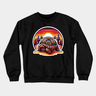 African tribal  design desert tortoise Crewneck Sweatshirt